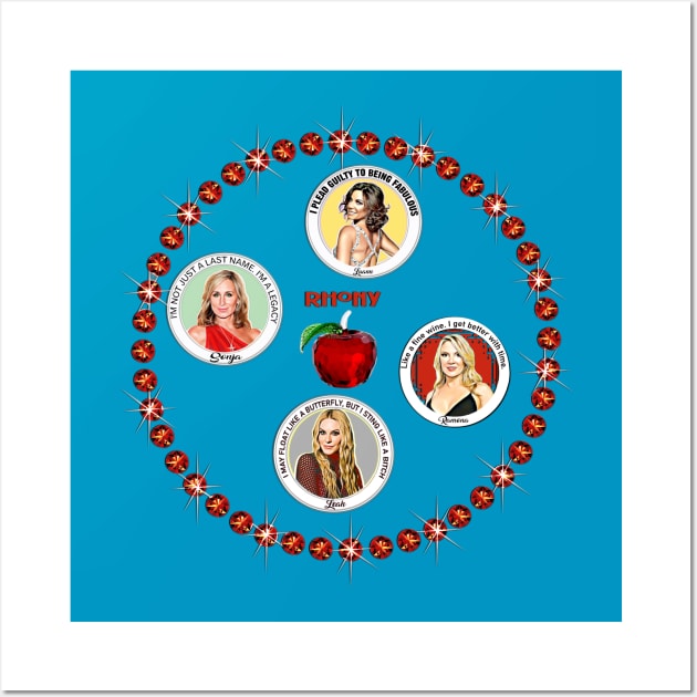 Real Housewives New York City Cast Collage RHONY Wall Art by Lorri's Custom Art